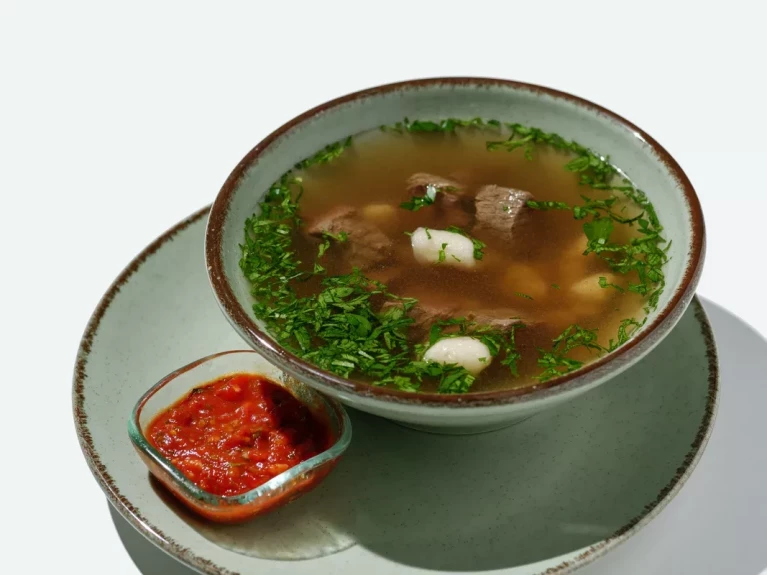 Суп-хинкал с говядиной