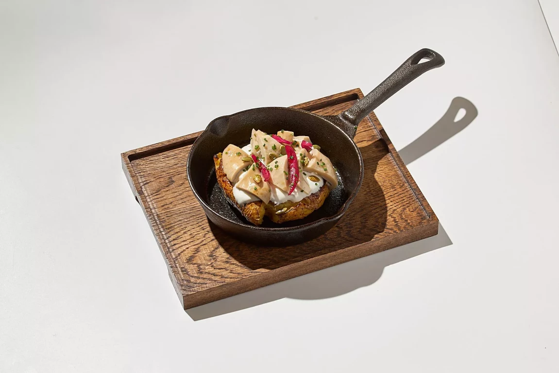 Давлянка из картофеля с груздями и сметаной