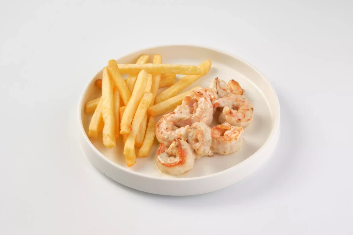 Жареные креветки 8шт