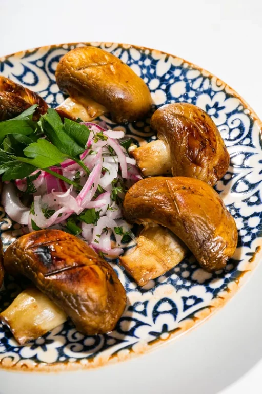 Шампиньоны на гриле