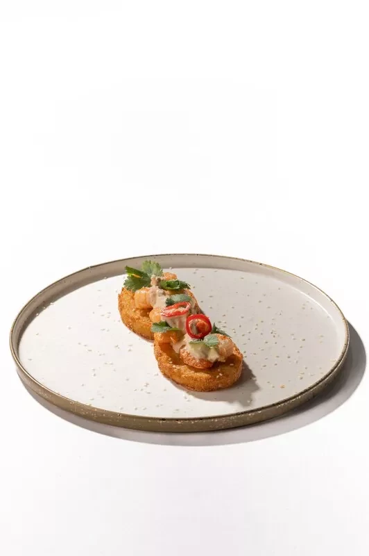 Хашбраун с креветкой