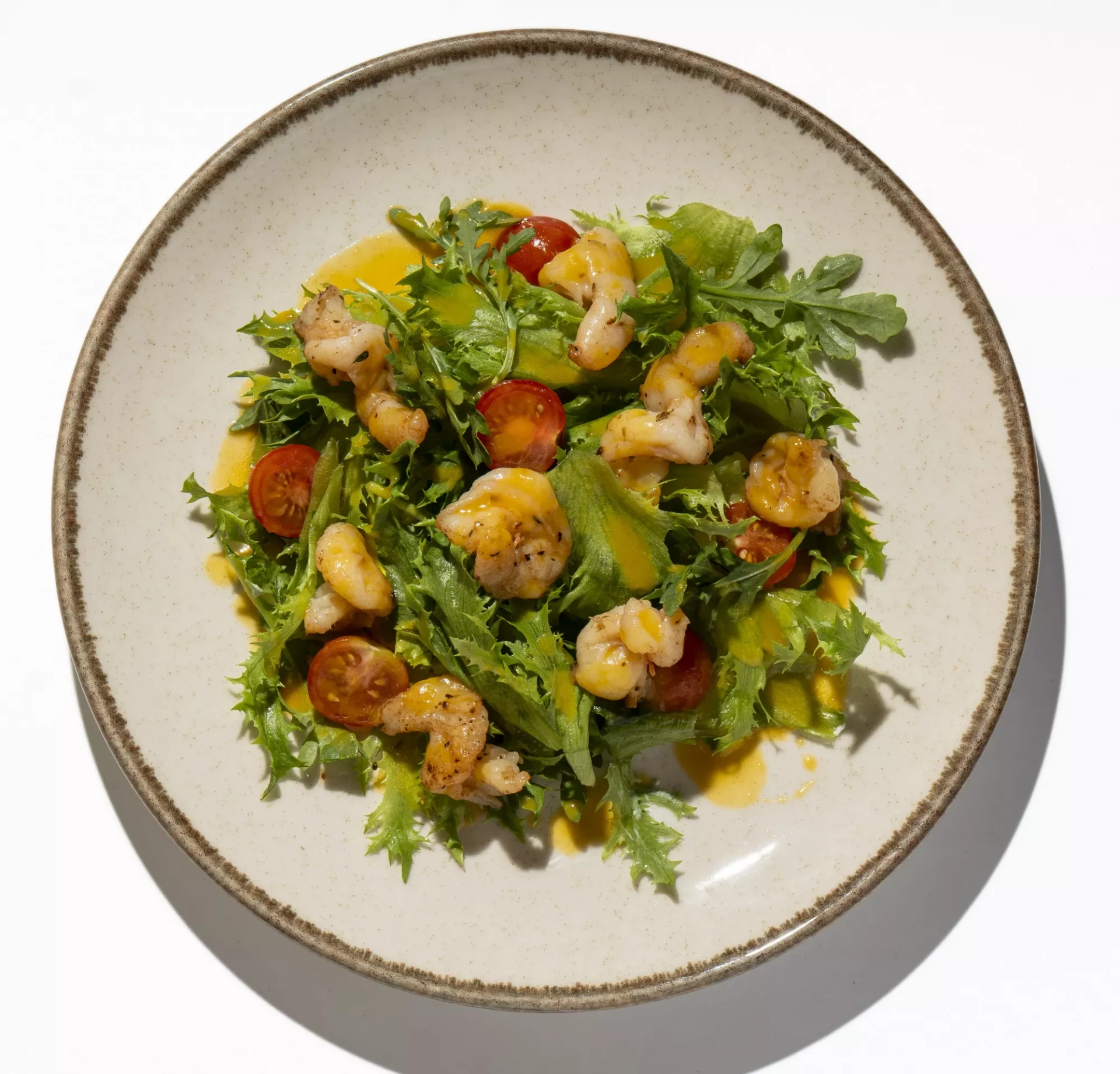Салат с  рукколой и креветками