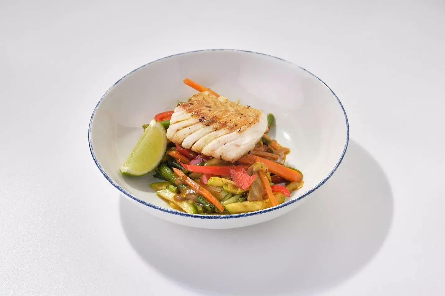 Филе Трески с овощами карри