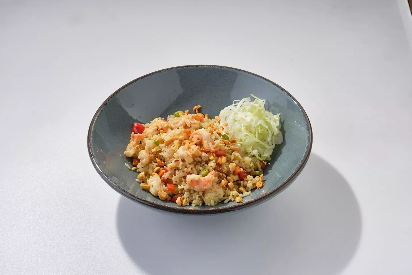 Жаренный рис с креветками