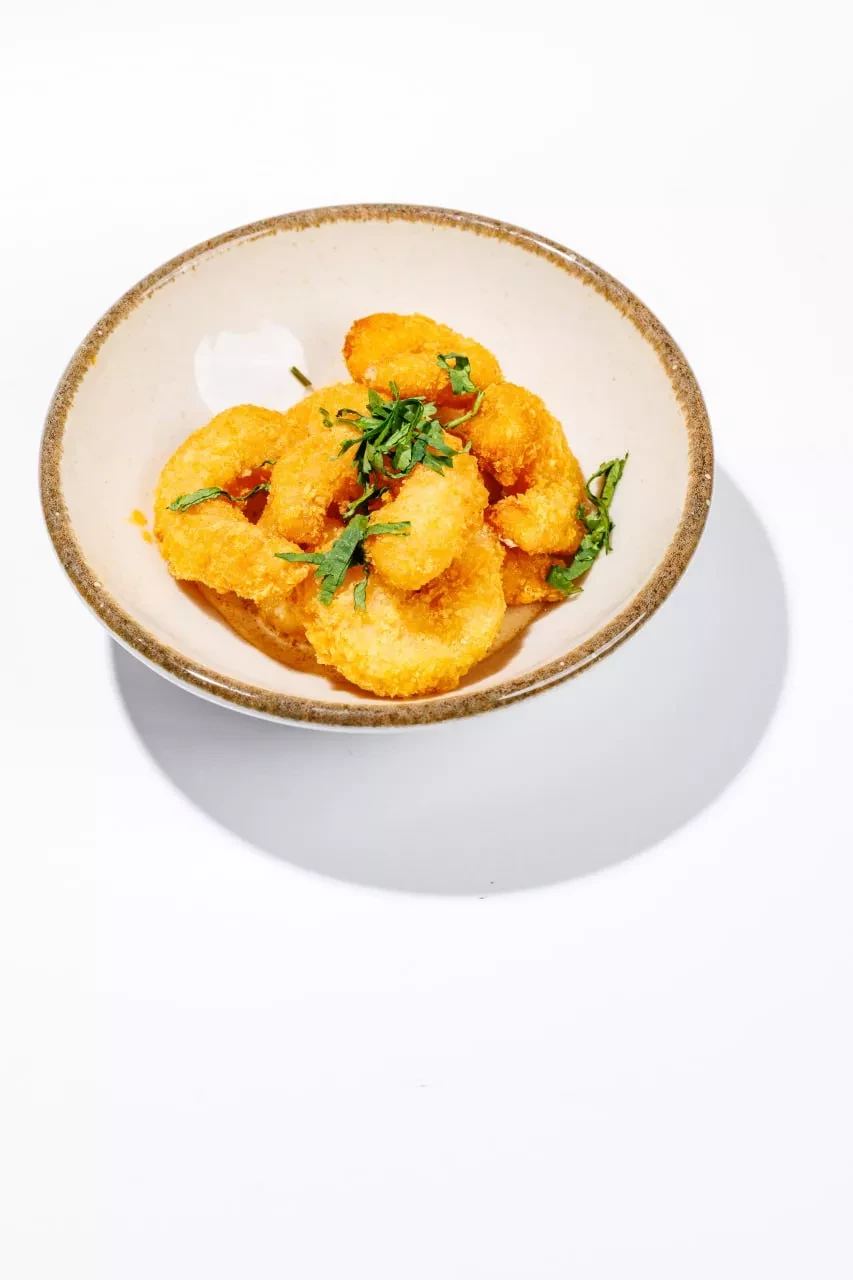 Креветки со сливочным карри