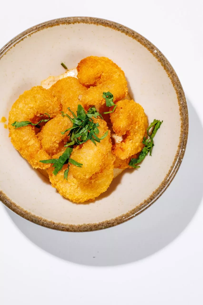 Креветки со сливочным карри