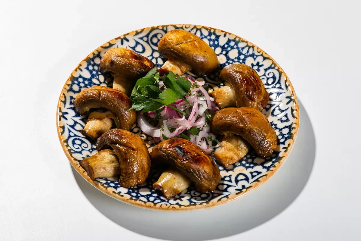 Шампиньоны на гриле