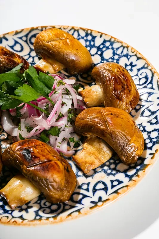 Шампиньоны на гриле